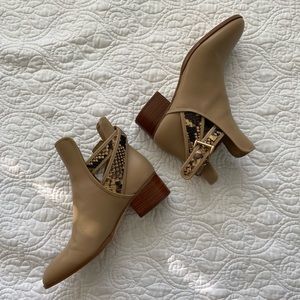 Michael Kors tan booties